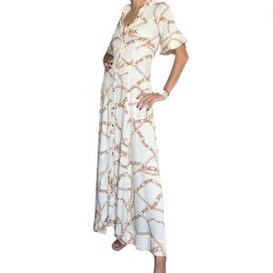 MAEVE PRINTED SHORT-SLEEVE SHIRT DRESS (Anthropologie)